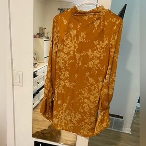 Free people long sleeve mini dress (XS)